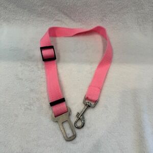 Pink Adjustable Dog Seat Belt Tether Universal Car Safety Lead Travel Restraint